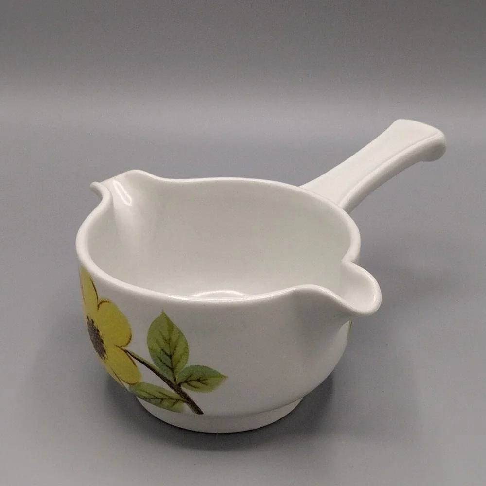 VTG 1973 Lambeth Stoneware Royal Doulton Summer Days Gravy Boat Stick Handle